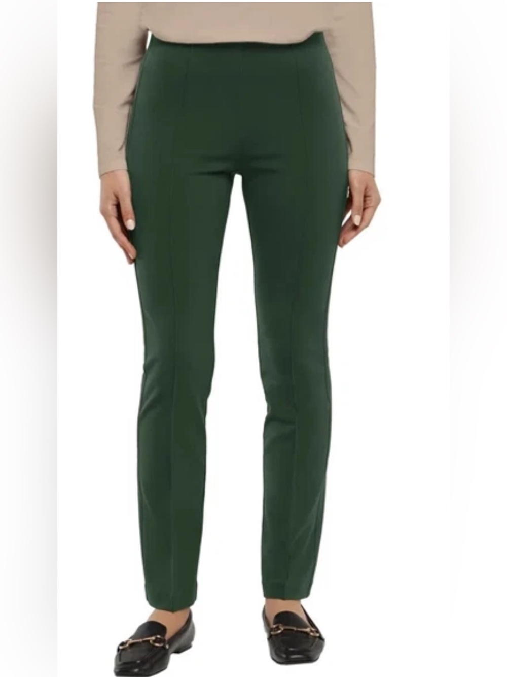 Banana Republic Fitted Everywhere Pintuck Ponte Pants- Olive Green